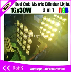 16 головок матричный светодиодный светильник 16x30 Вт RGB 3в1 трехцветный COB DMX светодиодный матричный блинер сценический свет мыть эффект клуб