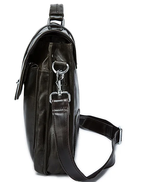 الرجعية متعددة الوظائف الرجال حقيقية حقيبة بسيطة Crossbody الكتف جلد البقر حقيبة للكمبيوتر المحمول الأعمال حقيبة يد للسفر D253