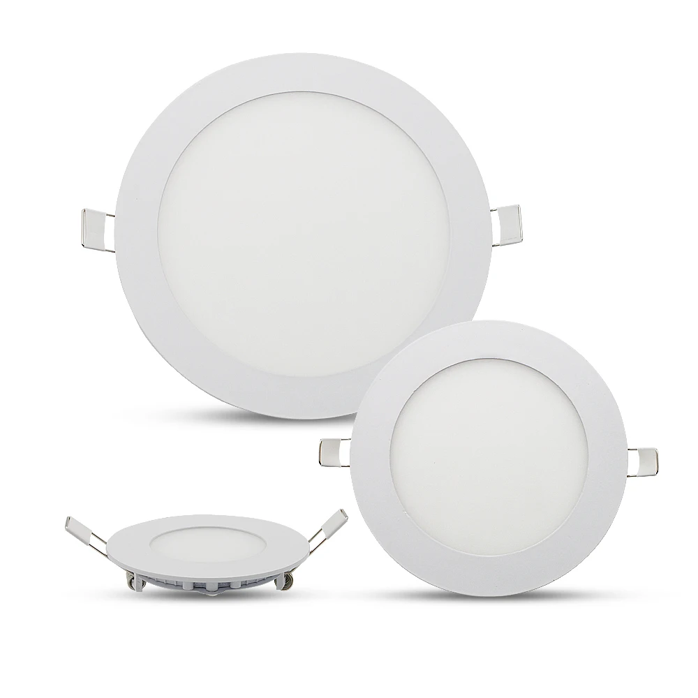 

Dimmable Led Panel Downlight Ultra Thin 3w 5w 7w 9w 12w 15w 18w Round Ceiling Recessed Light AC 85-265V Lamp