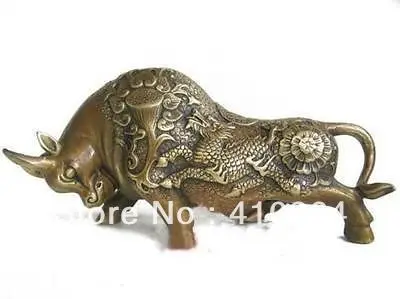

Chinois Kylin Bronze OX Bull Statue