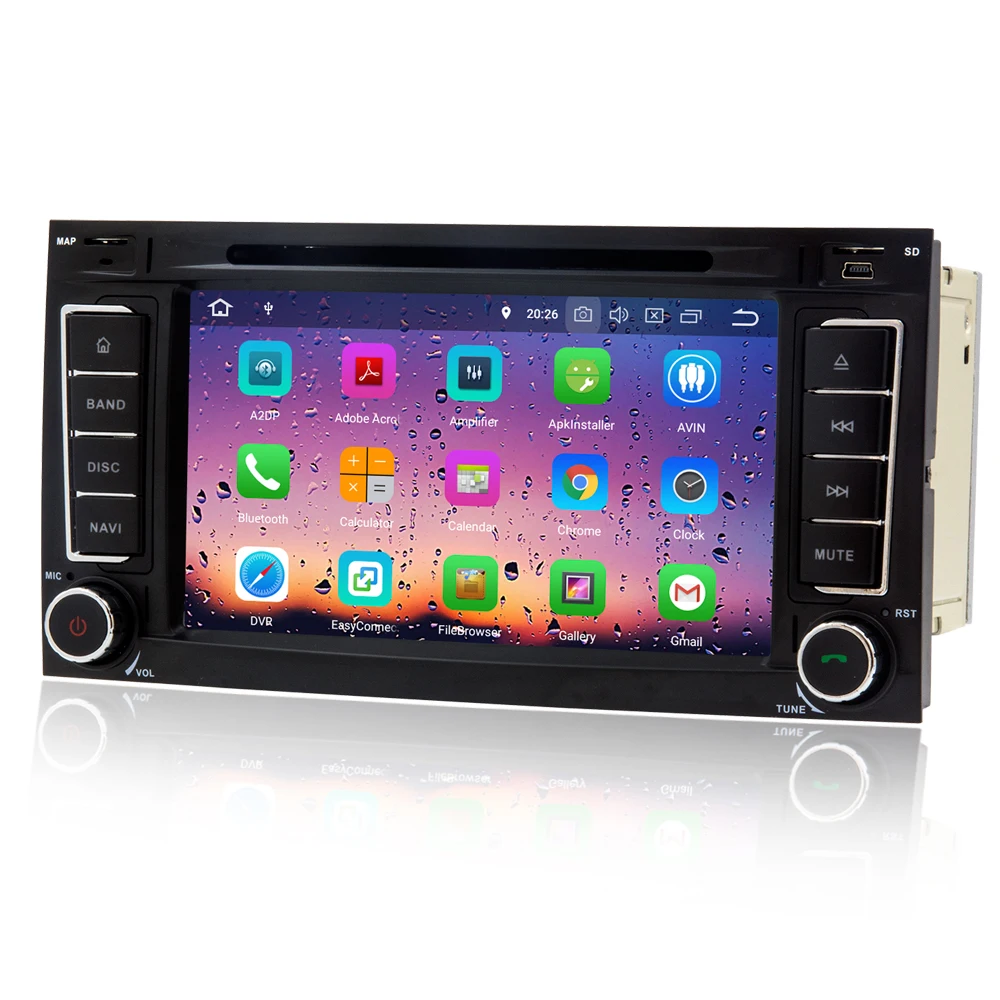 Cheap IPS 1024X600 Android 8.0 Octa Core 4GB RAM Car DVD GPS Radio for Volkswagen VW Touareg T5 Transporter Multivan 2004-2011 Stereo 2