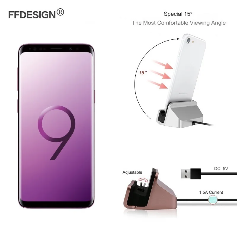 USB Charger Dock Station for Samsung Galaxy S9 S8 Plus S5 S6 S7 Edge Note 8 7 Charging Docking Bracket Sync | Мобильные телефоны и