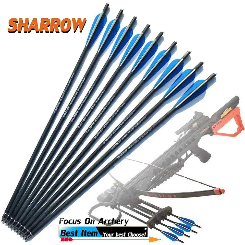 10/20/30 Pcs Mix Carbon Crossbow Arrow 20 Inches OD 8.8mm with 125 Grain Arrow Point for Archery Hunting Shooting