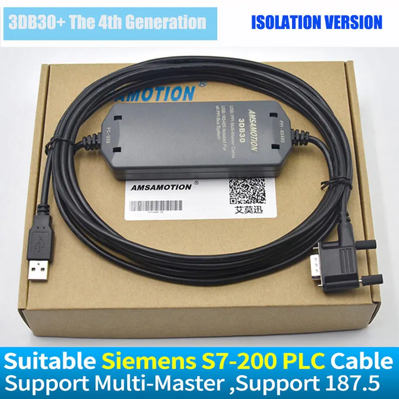 Suitable Siemens Programming Cable S7-200PLC Communication Download Cable Data line USB-PPI Isolation Type