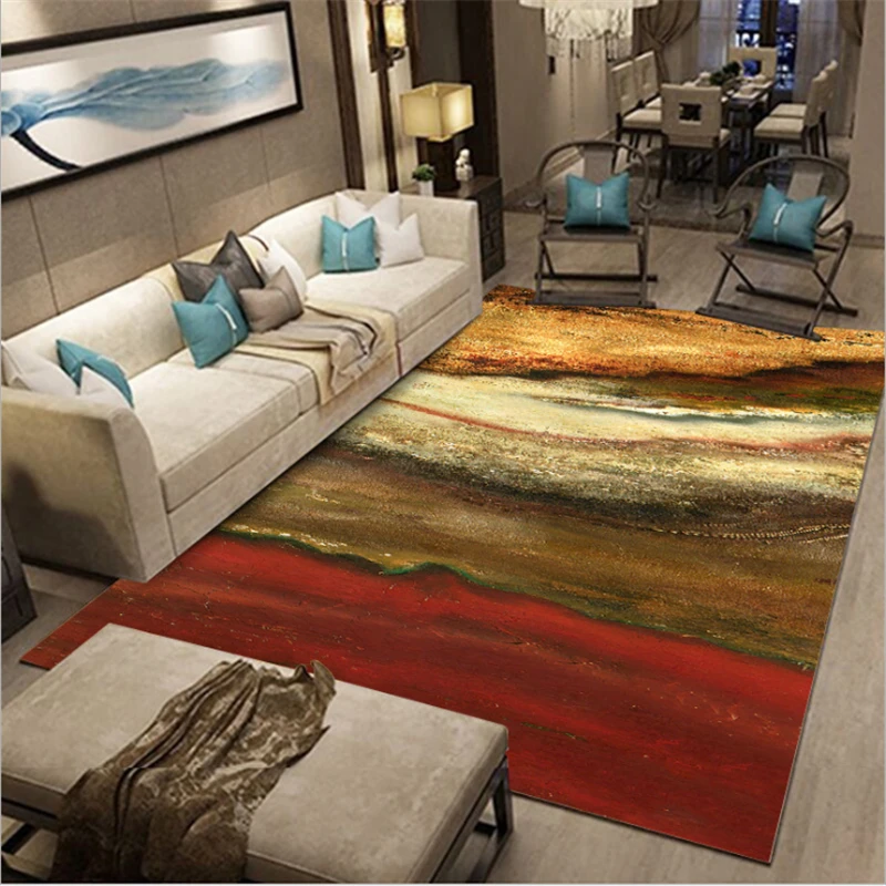 Мягкий большой ковер в скандинавском стиле, художественный ковер с абстрактным рисунком рок, масляной живописи, ковры и ковры для дома, гостиной, спальни, напольный коврик