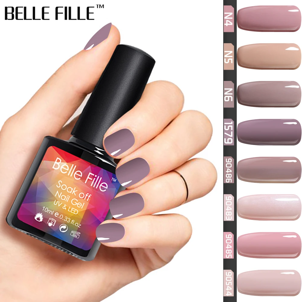 Belle Fille Gel Vernis à Ongles Uv 10 Ml Nude Rose Noir