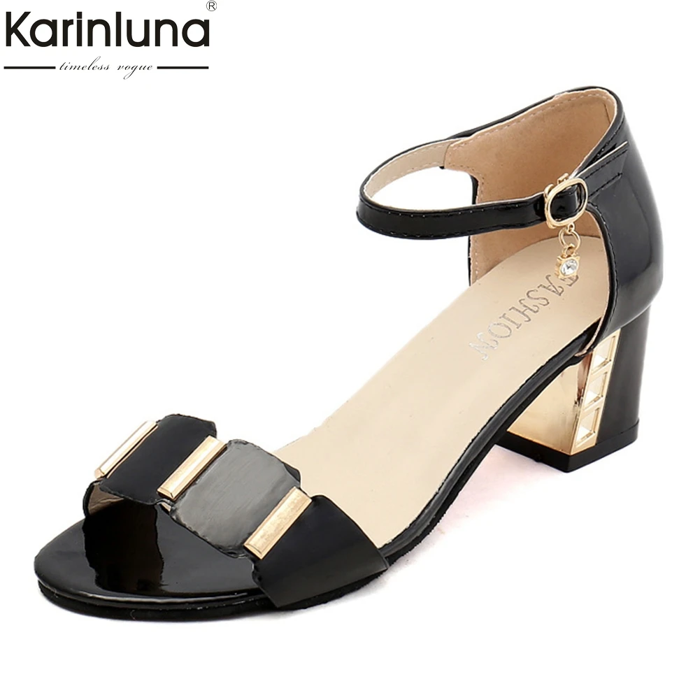 

elegant office lady Summer Sandals Women Shoes ankle-strap Chunky Heels Casual Shoes Woman Sandals Female
