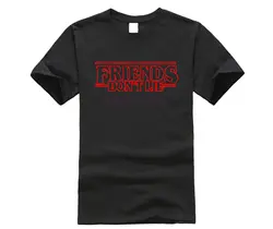 2019 Новая мужская рубашка странные вещи друзья не лгут школьная футболка