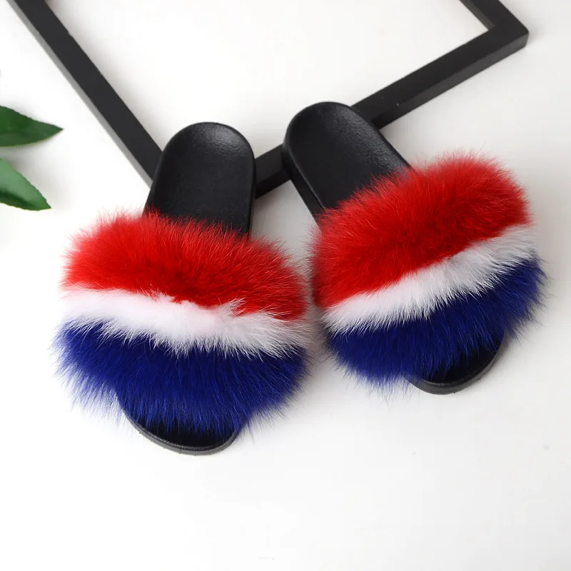 

9200P fashion in Europe and America is the fox wool shoes han edition in household maomao fur shoes