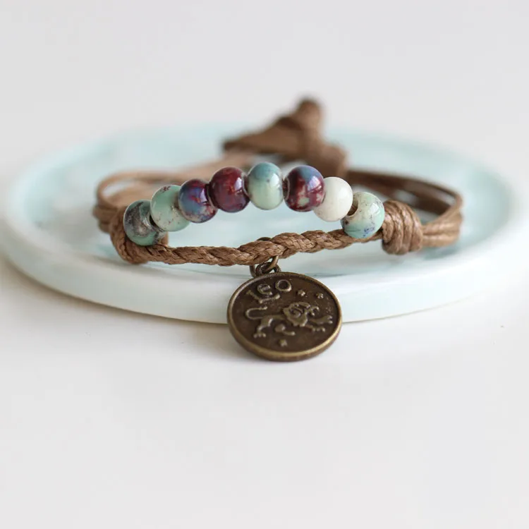 Модный тонкий ручной браслет с керамическими бусинами, китайский стильный браслет, украшающий изделие,#1442