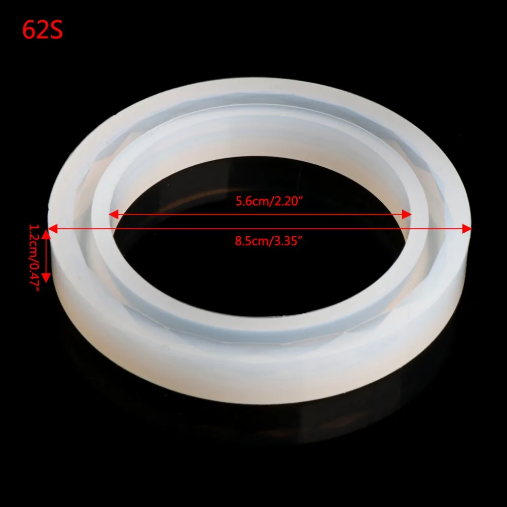 JAVRICK 56 мм/60 мм/62 мм 1 шт. круглая силиконовая форма браслет из бразильской смолы для DIY Литье ювелирных изделий прессформы Инструменты