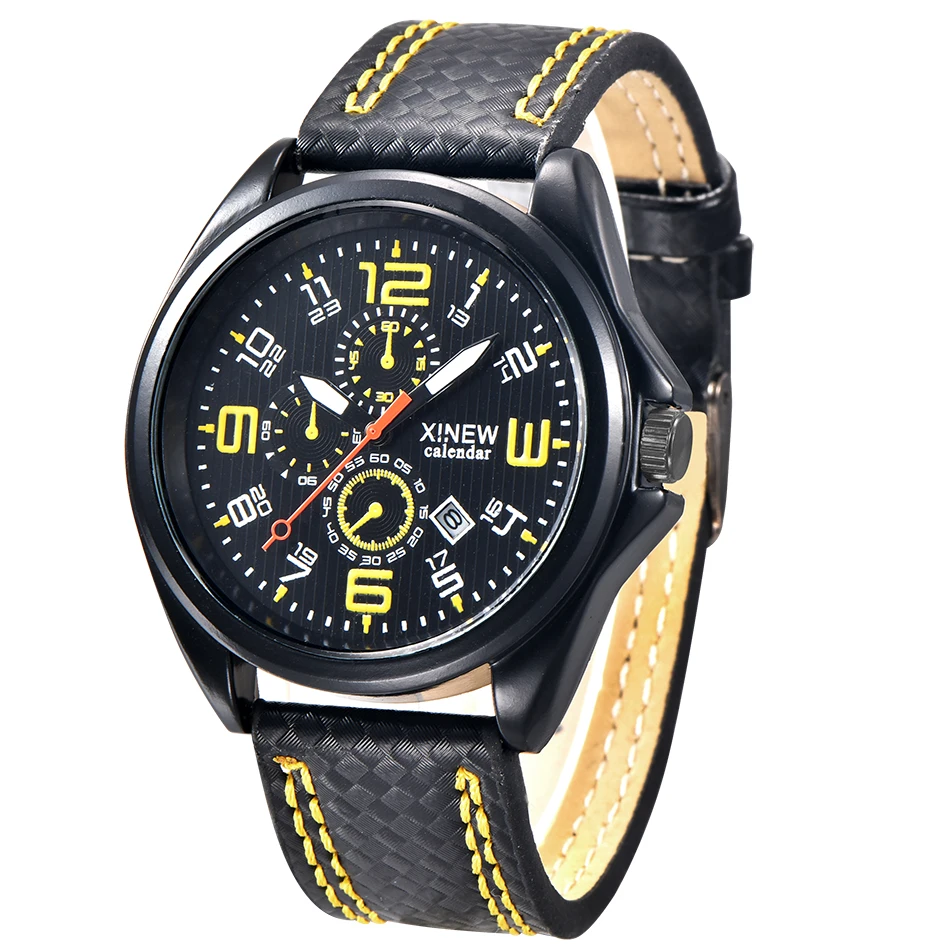 

Top Luxury Brand Watches Mens Leather Band Date Quartz Wrist Watch Men Business Gifts Cheap Clock montre reloj relogio masculino