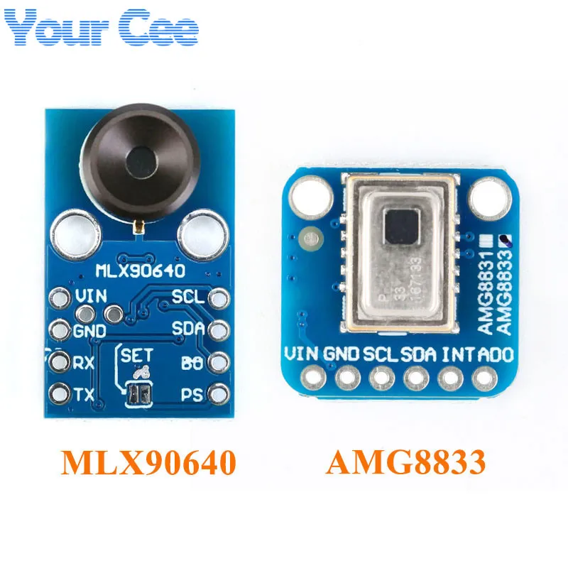 Kopen AMG8833 IR 8*8 MLX90640 32*24 Warmtebeeldcamera Array Temperatuur Sensor Module 8x8 32x24 infrarood Camera Sensor