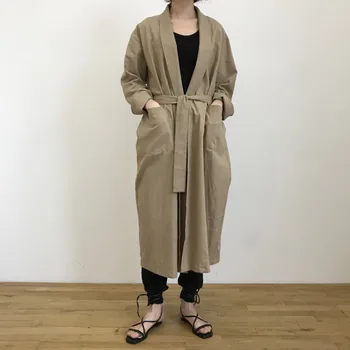 

Casual Korean Trench Coat For Women Windbreaker Cardigan Vintage Overcoat Spring Coats Korean Fashion Belt Windbreakers