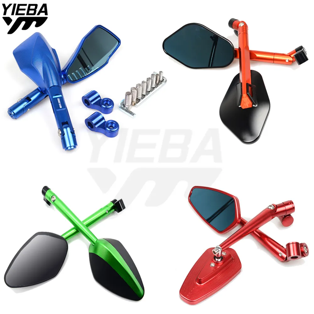 

Universal Motorcycle Rearview Mirrors Rear View Side Mirror FOR Kawasaki ZX6R ZX7R ZX10R ZX14R NINJA650R Z800 Z1000 yamaha mt09