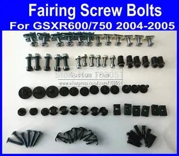 

New Motorcycle Fairing common screw bolts kit for SUZUKI GSXR 600 750 K4 2004 2005 GSXR600 GSXR750 04 05 black fairings bolt scr