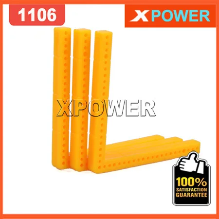 Goedkoop 10 stks 1106 Speelgoed Plastic Strip L Type ABS Beugel Versnellingsbak Speelgoed Drijfstang Bouwsteen Model Materiaal Gratis verzending