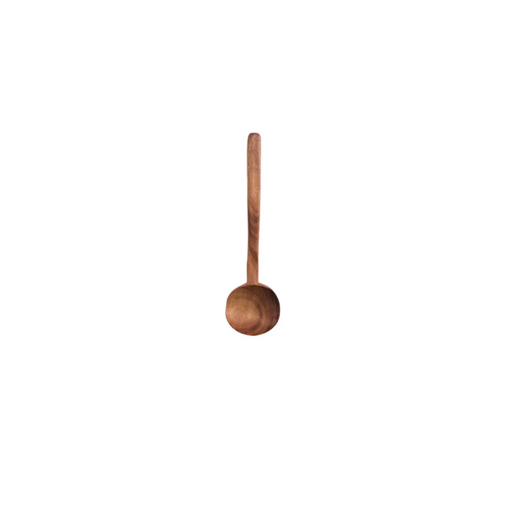 Home Flatware Porridge Bowl Chinese Dinner Spoon Japanese Soup Spoon for Home Wooden Spoon Bamboo Kitchen Cooking Teaspoon