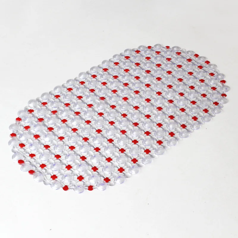 

Modern Non-slip bathroom PVC suction cup bathroom shower plastic floor color point ball massage bathroom rugs soft bath mat