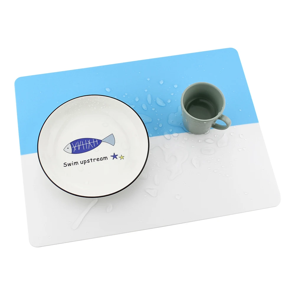 

Hot Sale Portable Silicone Placemat Bar Mat Baby Kids Plate Mat Table Mat Free Waterproof Set Home Kitchen Pads 40x30cm Colorful