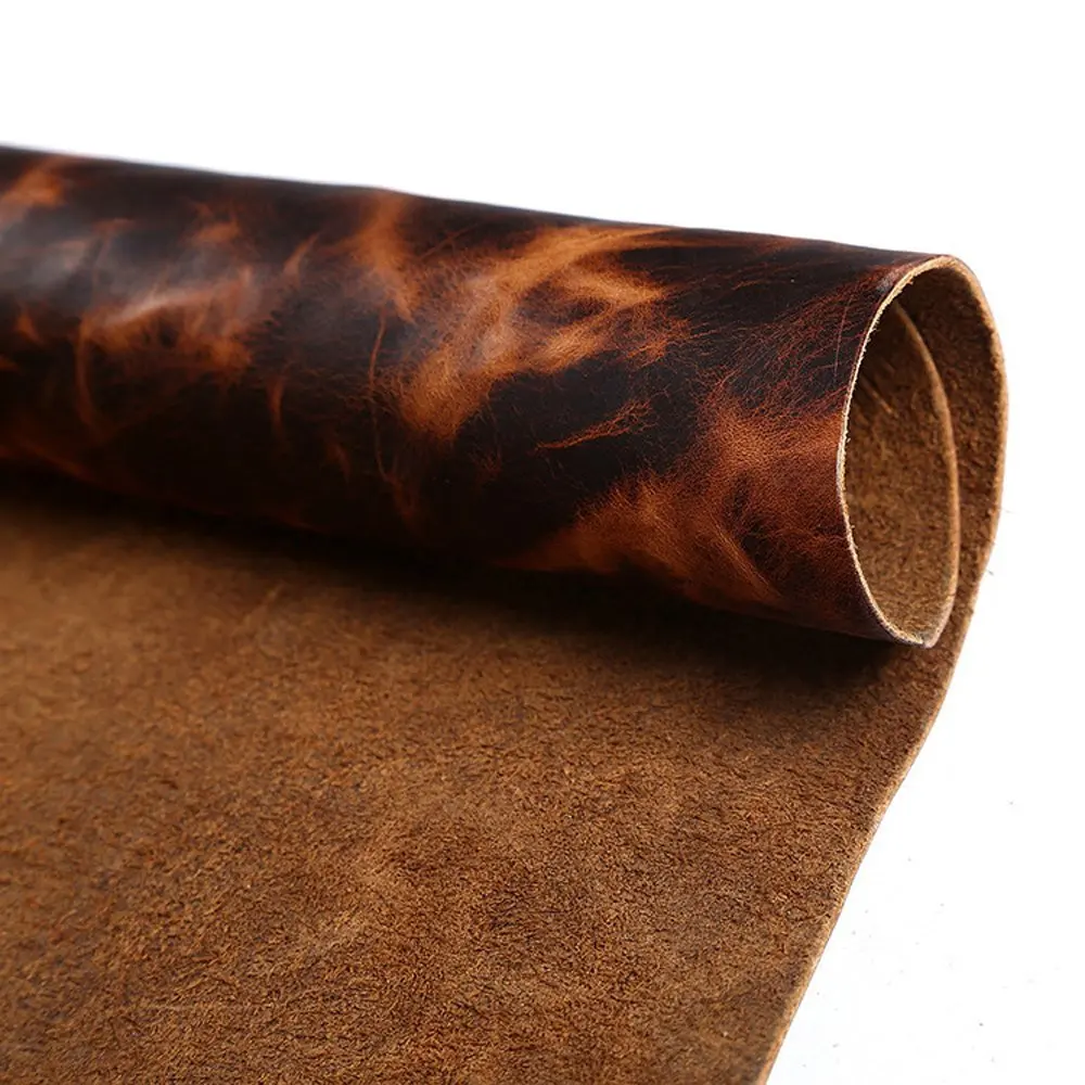 juneTree Cowhide First Layer waxed Leather hides cow skin thick high waxed  brown genuine leather Strip width 1/2/3/5cm - AliExpress