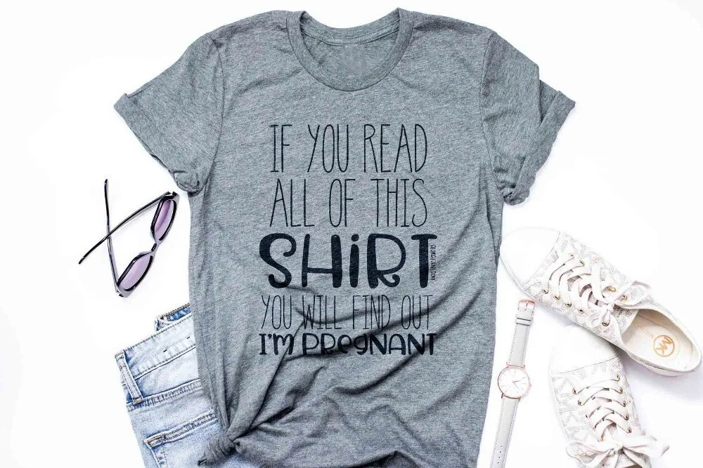 Объявление беременности хлопковая футболка на каждый день с надписью в винтажном стиле Графический сюрприз tumblr модная обувь для мамы; футболка в готическом стиле Вечерние shirts-J715
