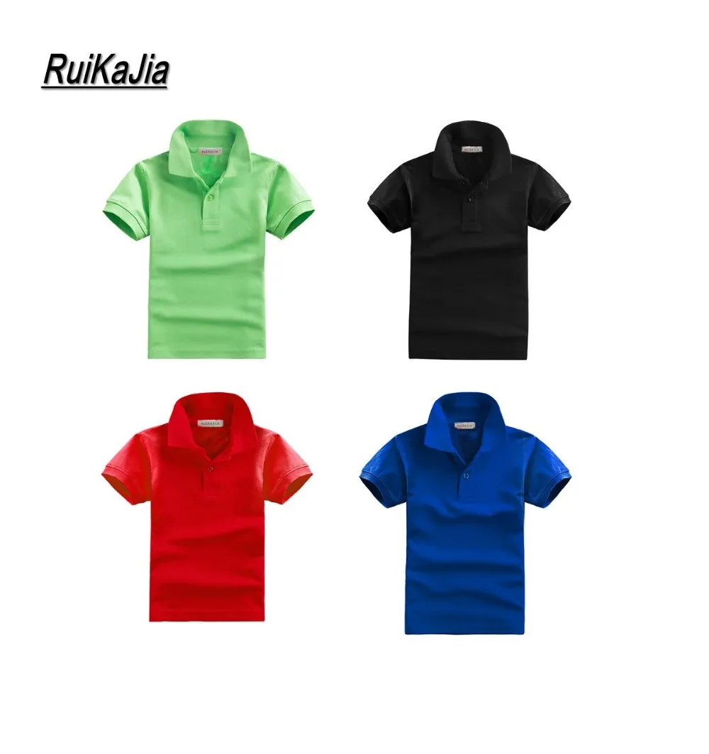 3-8Y Boys Clothing 2017 Summer Kids T-shirt Classic Children Brand T shirts Cotton Tees Solid Color Boys Girls Tops Polo Shirt trendy children t shirt boys girl t shirts tees short sleeve shirts summer kids tops cartoon baby boy girls clothes