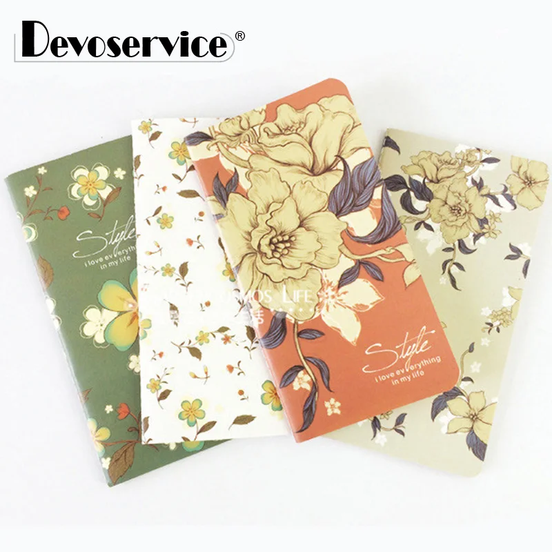 Buy 1Pcs Cute Retro Notebook Portable Beautiful Floral