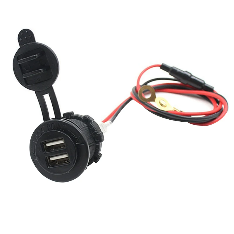 12V водонепроницаемый двойной USB зарядное устройство розетка для GPS автомобиля