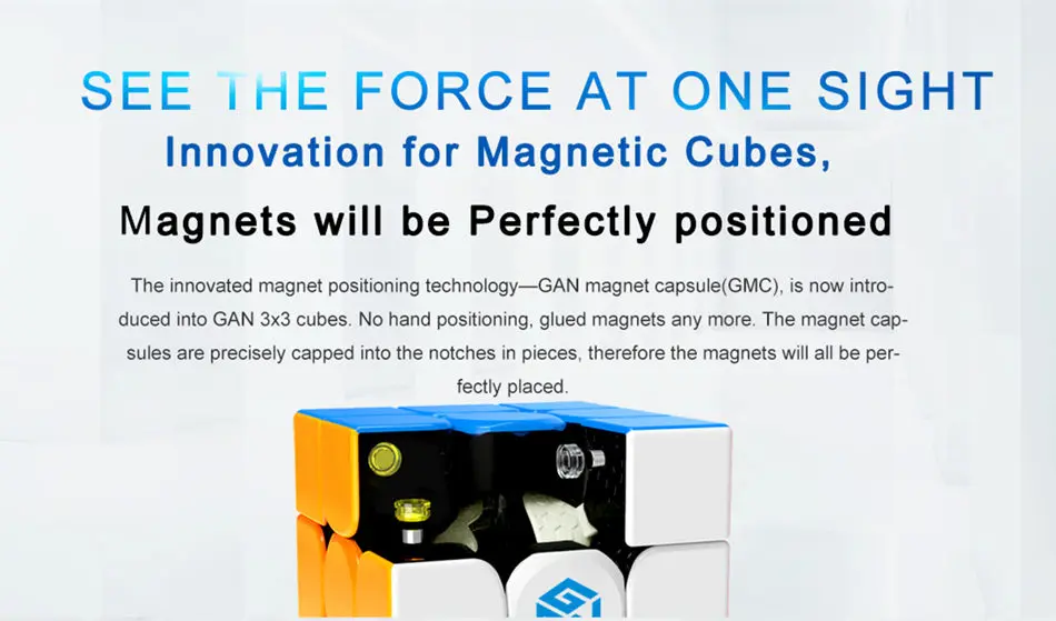 Ган 354 м Магнитный пазл волшебный скоростной кубик, 3x3 наклейка менее Профессиональный Gan354 м магниты скорость cubo magico GAN354M игрушки для детей