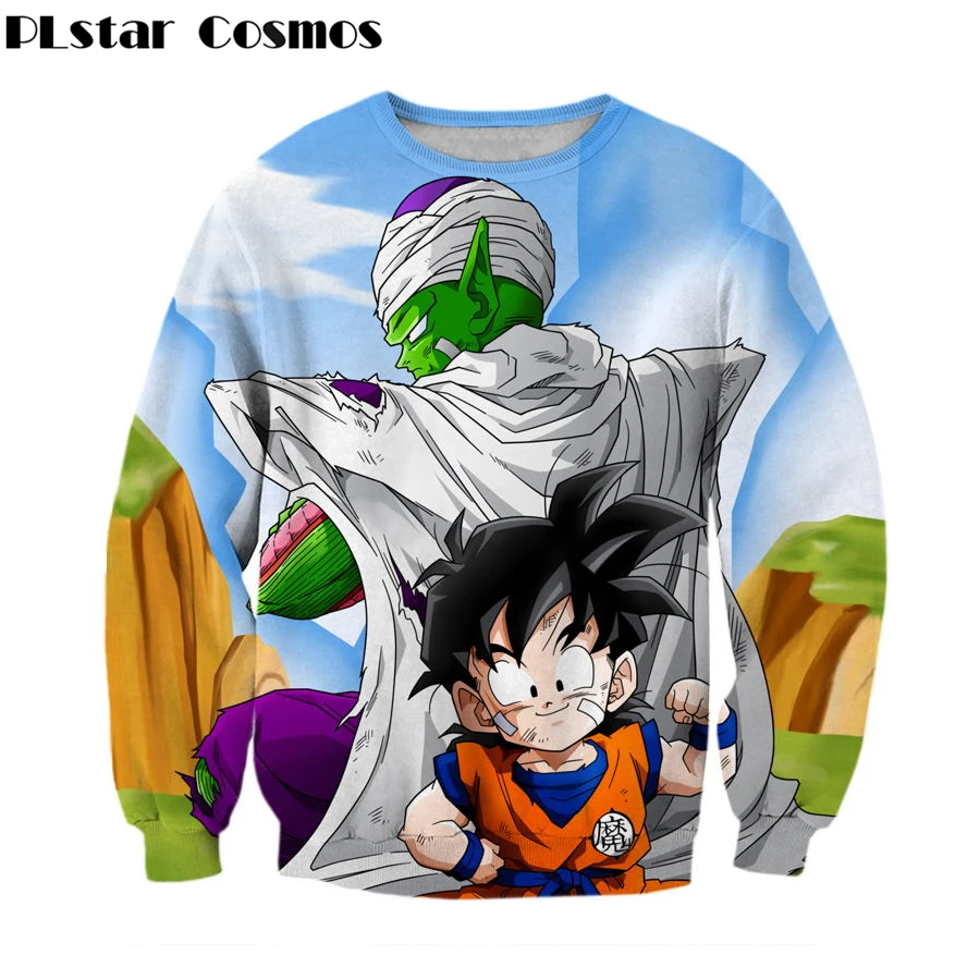 Anime Dragon Ball Z 3D Hipster Sweatshirt Funny Kid Goku/Piccolo