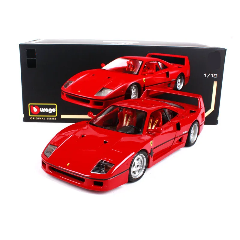 1:18 Модель спортивного автомобиля из сплава для Ferrari F40 классическая версия с рулевым колесом управление передним колесом рулевая игрушка