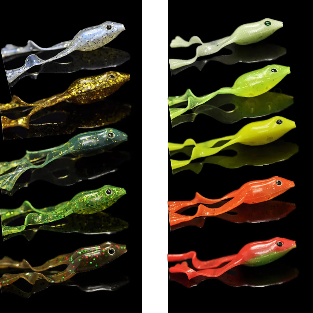 

6cm 5g 16 colors soft artificial soft silica rubber frog baits,soft silicon rubber frog , skip leg frog ,topwater skip frog