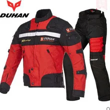 DUHAN motorcycle jacket&pants for racing Motocross Jaqueta Waterproof Windproof Clothing with Protecter Detachable Cotton Liner