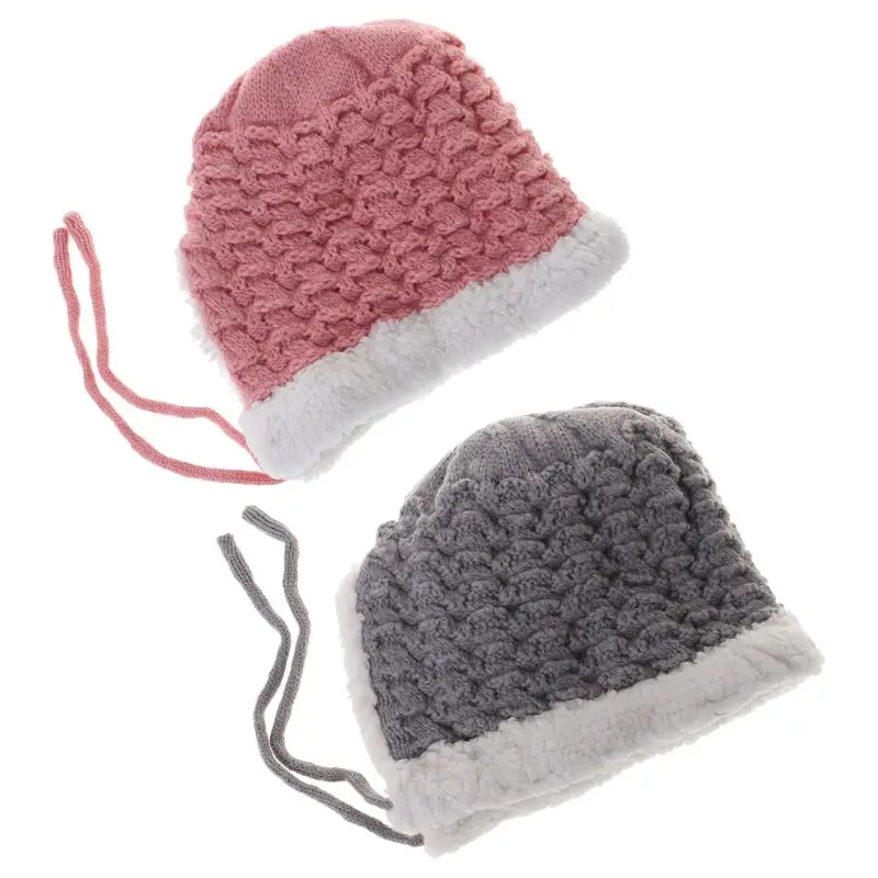 Baby Woolen Warm Winter Thick Newborn Photography Clothing Cap Boys