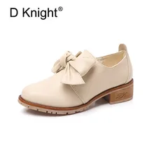 Женские лоферы плюс Размеры на платформе; слипоны; туфли на плоской подошве с бантом; Повседневное бантом Туфли-оксфорды для женщин из искусственной кожи мокасины, обувь