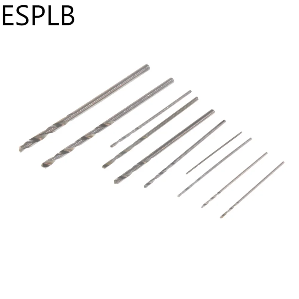 ESPLB ручной сверло с 10 шт. сверла роторные инструменты мини микро алюминиевый сплав ручной для деревообработки бурения