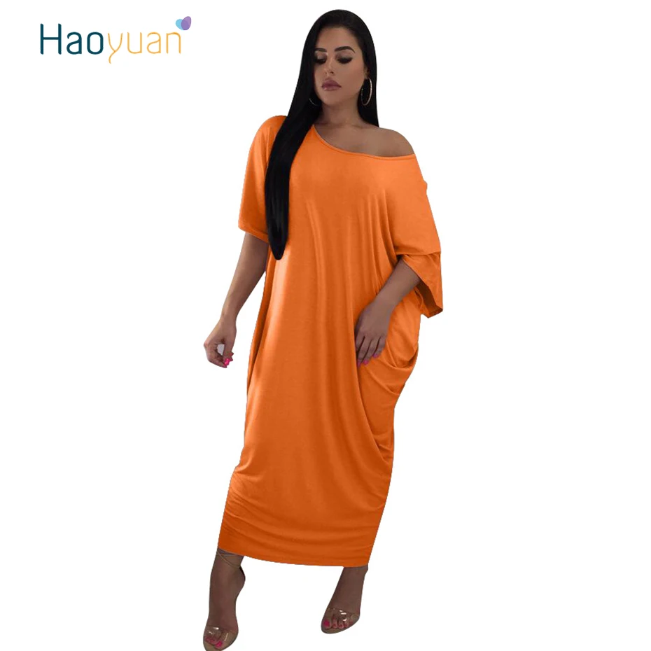 Short Orange Maxi Dress