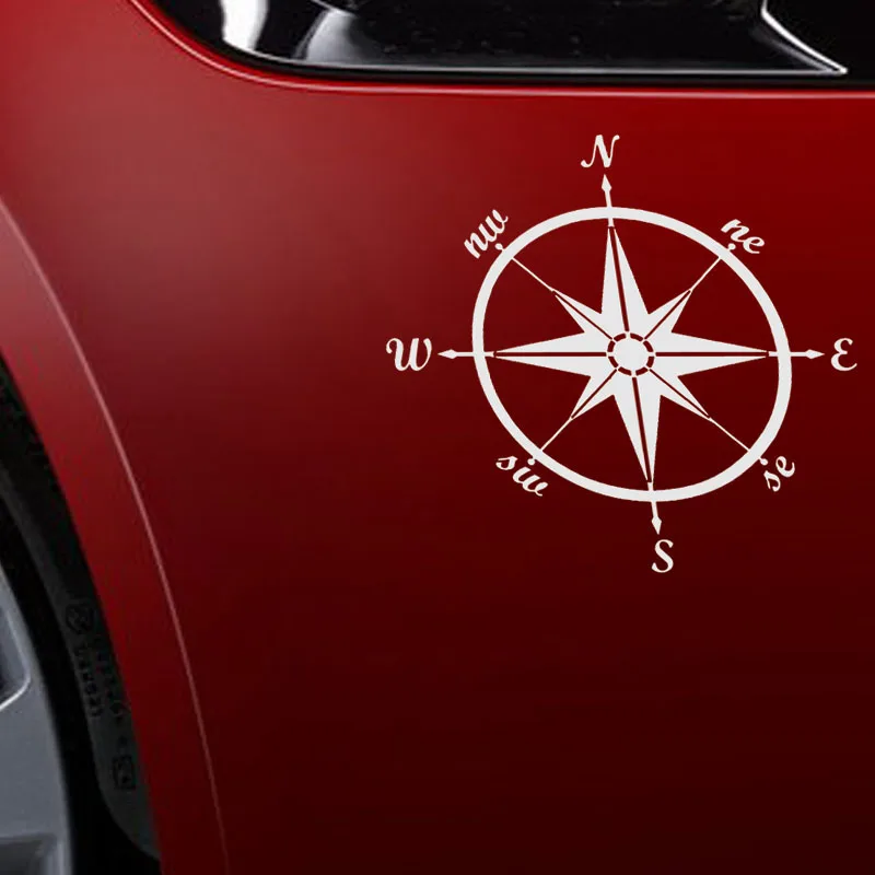 15.3*15.3cm Car Compass Vinyl Decal Stickers Car Boat Window Wall