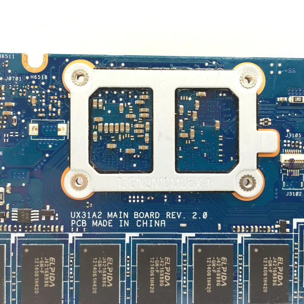 KEFU UX31A2 محمول اللوحة الأم ل ASUS UX31A UX31 اختبار اللوحة الأصلية 4G RAM I5-3317U REV2.0