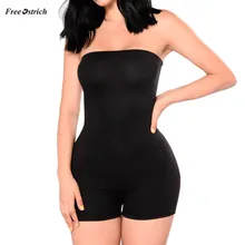 Свободный комбинезон из страуса, Модный женский сексуальный комбинезон с открытыми плечами, однотонные вечерние облегающие комбинезоны