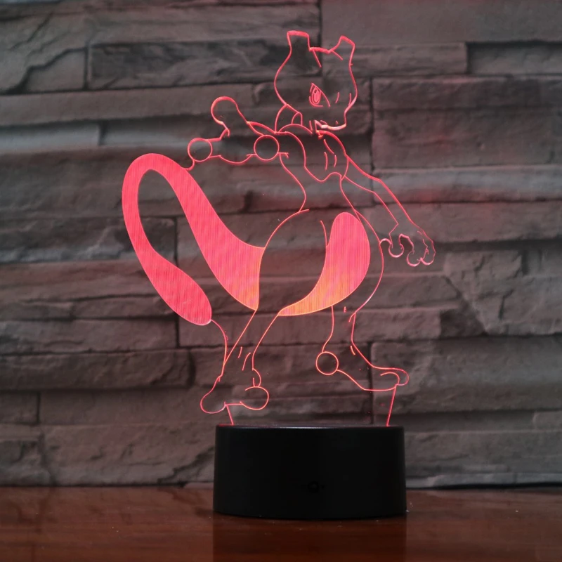 BOCHSBC Pokemon 3D acrílico noche luz 7 táctil colorido cambio de colores lámpara de mesa para dormitorio decoración niños regalo del arte lampara BOCHSBC Pokemon 3D acrílico noche luz 7 táctil colorido cambio de colores lámpara de mesa para dormitorio decoración niños regalo del arte lampara