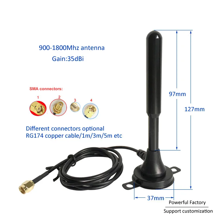 3G Antenna 824-2170MHz 5dBi with SMA male plug connector Magnetic for 3G Devices