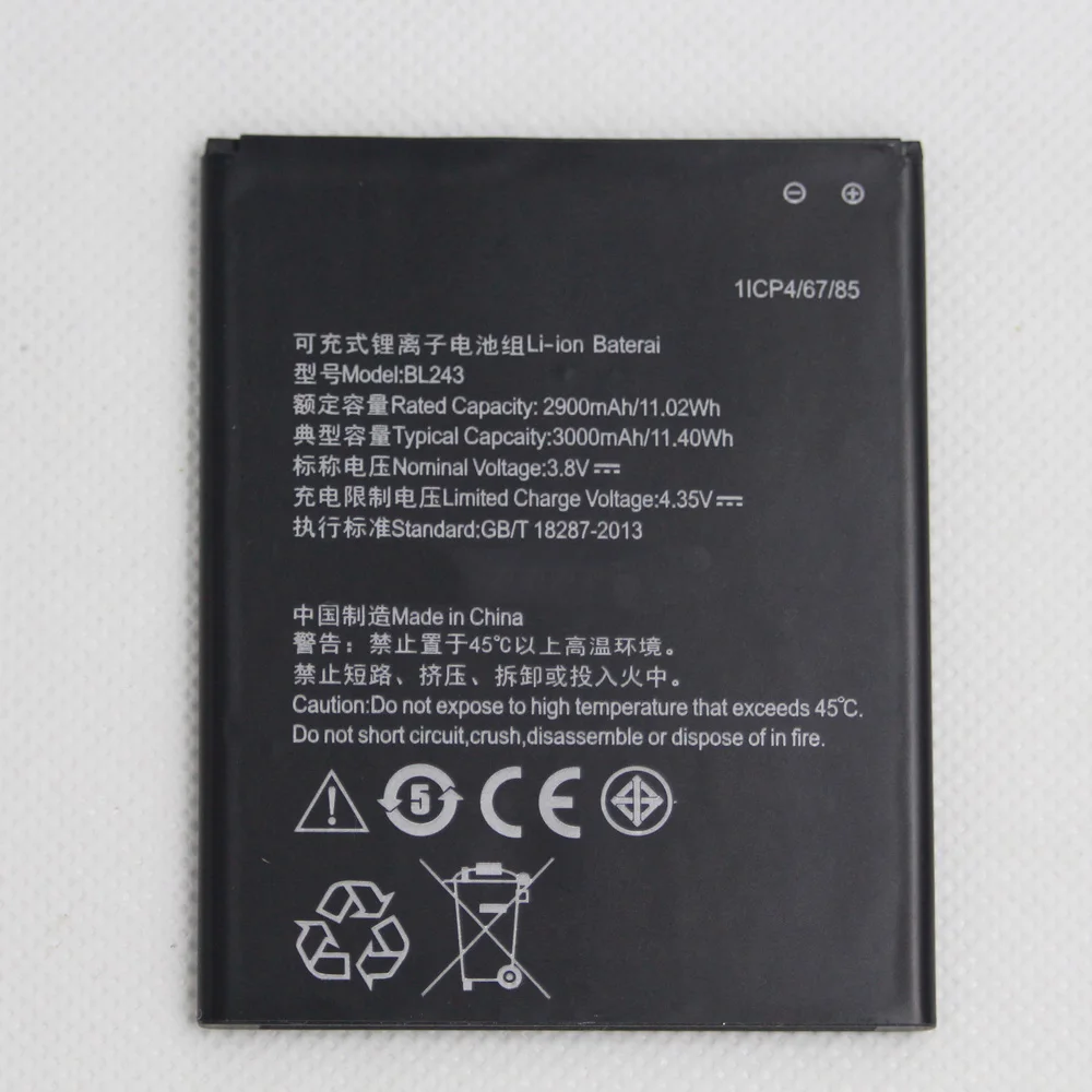 20 шт./лот BL243 батарея для Lenovo Lemon K3 Примечание K50 T5 A5600 A7600 A5500 A7000 мА/ч. аккумулятор
