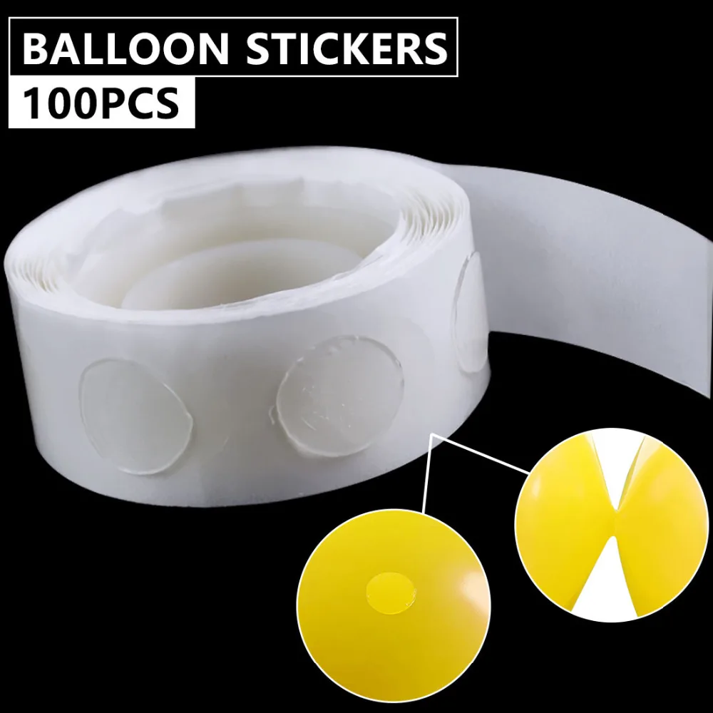 

100pcs Balloons Glue Point Double-Sided Multi Use Fix Gum Air Balls Inflatable Toys Decorations For Birthday Wedding Party Tools
