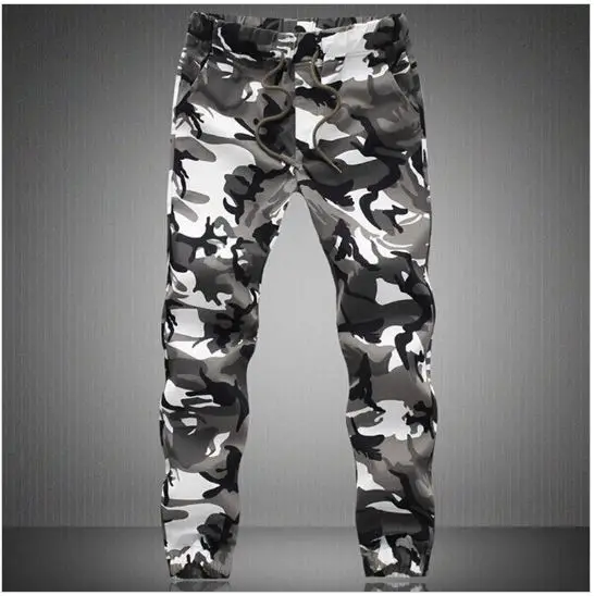 black and white camo trousers mens