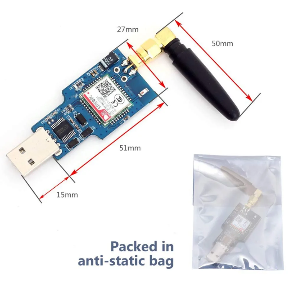 FZ3566 SIM800C USB to GSM Serial GPRS Module (3)