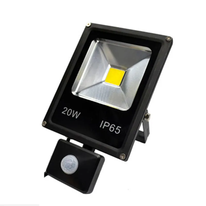 PIR Светодиодный светильник с датчиком движения, 10 Вт, 20 Вт, 30 Вт, 50 Вт, 85-265 в, отражатель IP65, наружный прожектор, индукционный светильник, садовый светильник