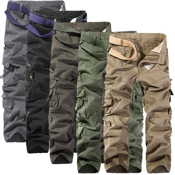 

2019 men's military cargo pants multi-pocket baggy men's cotton cargo casual cargo pants army tactical cargo size 28-40