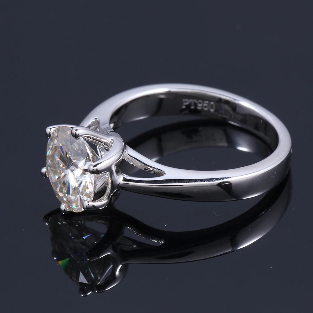 

2 Carat ct 8mm Engagement Wedding Moissanite Ring Lab Grown Diamond Ring For Women in in 925 Sterling Silver For Women